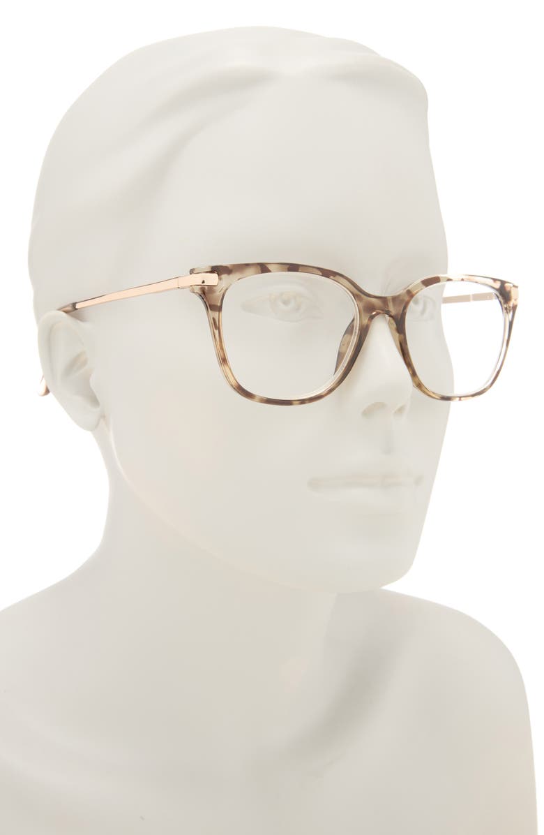 Cole Haan Combo Core 51mm Cat Eye Reading Glasses, Alternate, color, Tortoise