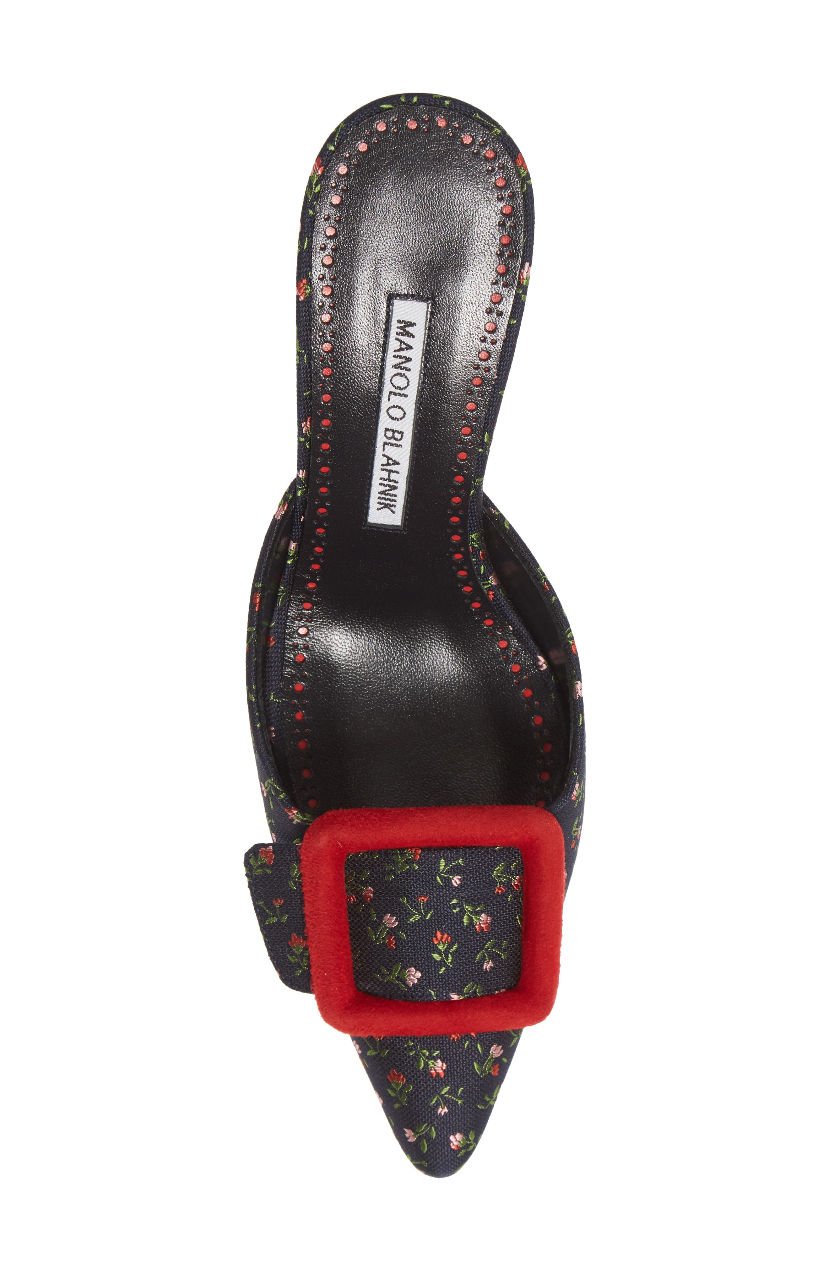 Manolo Blahnik Maysalebi Floral Pointed Toe Mule, Alternate, color, 