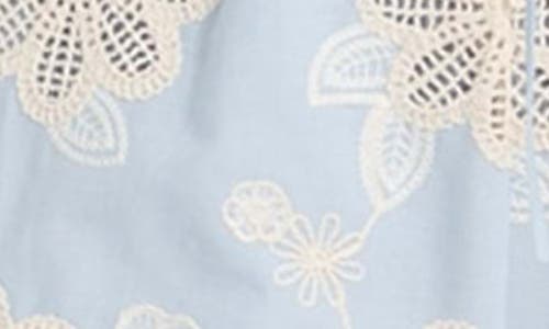 Guess Hazel Floral Embroidered Long Sleeve Cotton Voile Romper