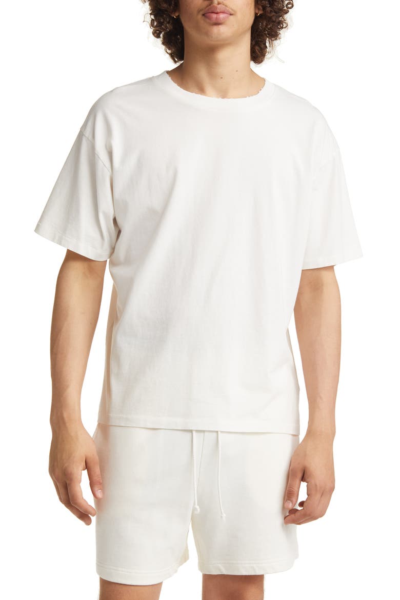 Core Oversize Organic Cotton Jersey T-Shirt, Main, color, WHITE