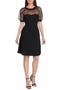 Mesh Illusion Short Sleeve Dress
