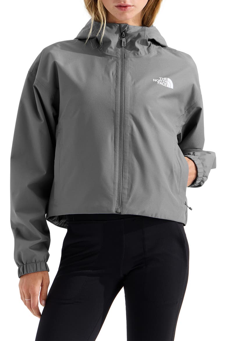 Quest Mono Waterproof Hooded Crop Jacket, Main, color, SMOKED PEARL