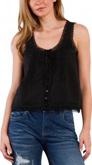 Billy T Lace Cotton Blend Tank Top