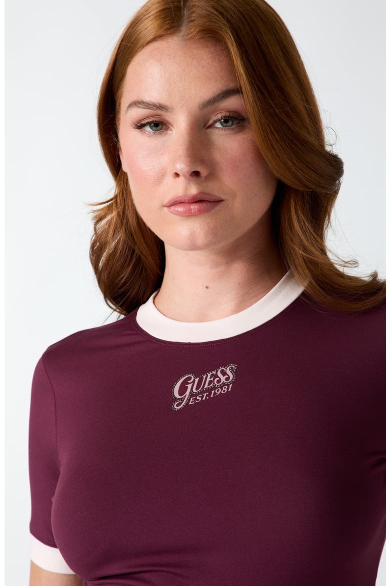Logo Performance Ringer T-Shirt, Alternate, color, GRAPE