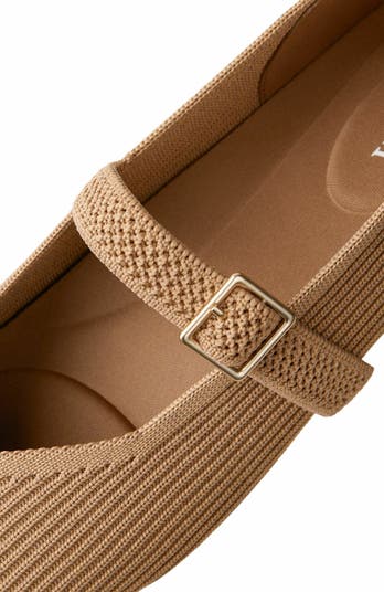 Margot Mary-Jane Square-Toe Ballet Flats
