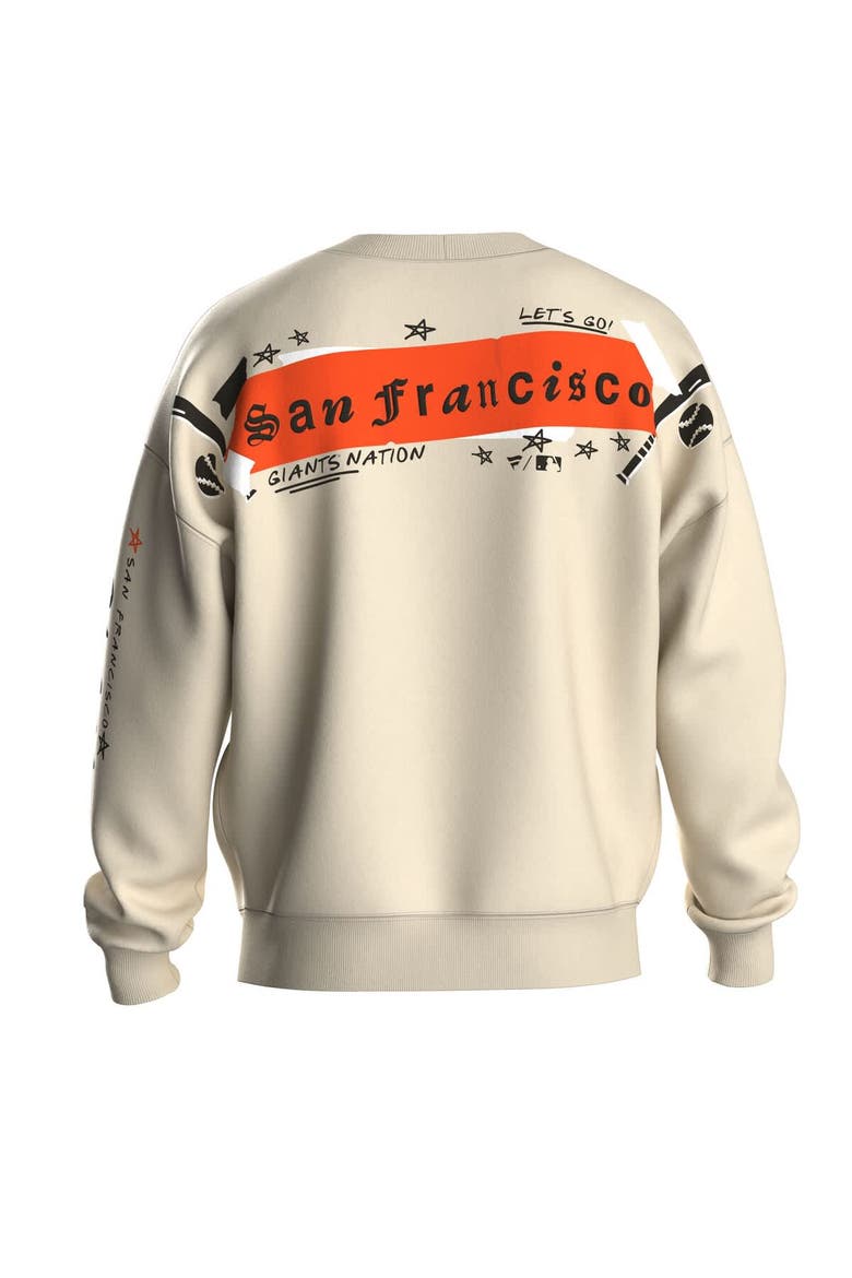 Women's Fanatics  Beige San Francisco Giants Graffiti Fleece Sweatshirt, Alternate, color, Beige