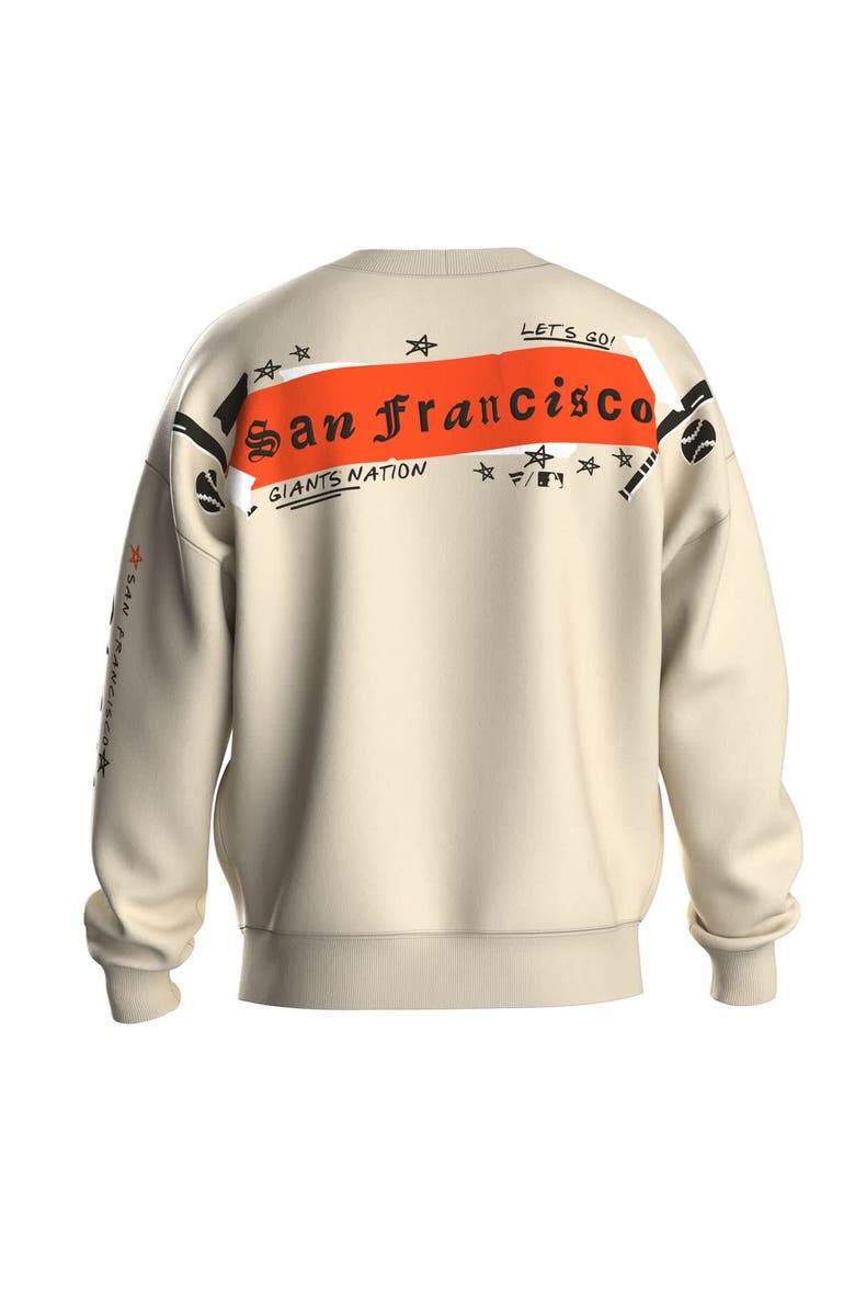 FANATICS Women's Fanatics  Beige San Francisco Giants Graffiti Fleece Sweatshirt, Alternate, color, Beige