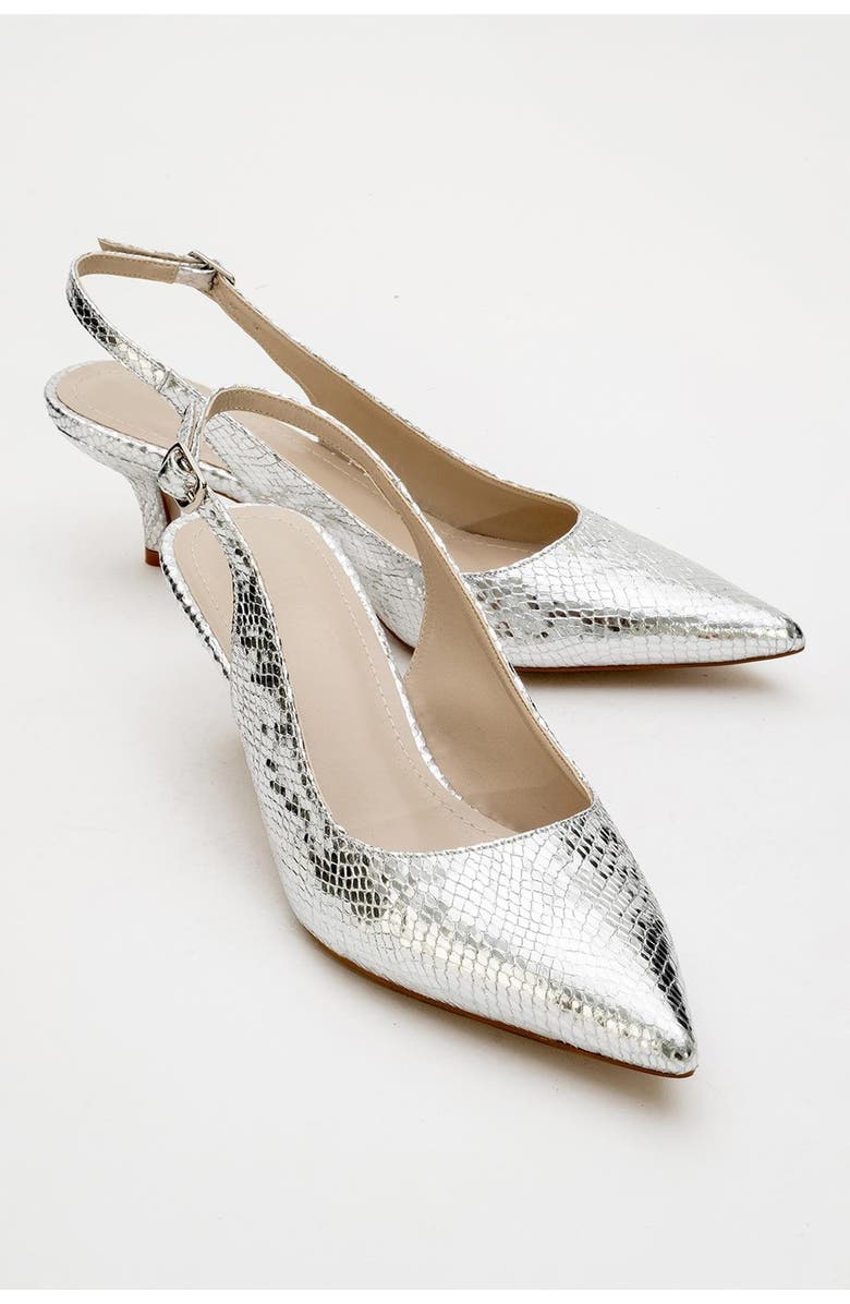 Prologue Shoes Value Pointed Toe Pump, Main, color, Silver