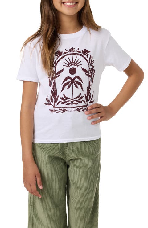 Kids' Framed Flora Angie Cotton Graphic T-Shirt