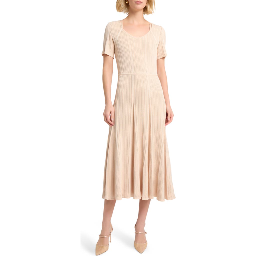 Misook Knit Fit And Flare Dress