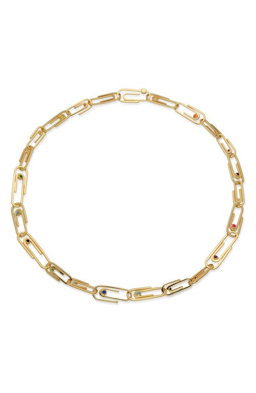 Eye Candy Los Angeles Louisa Paperclip Enamel Necklace