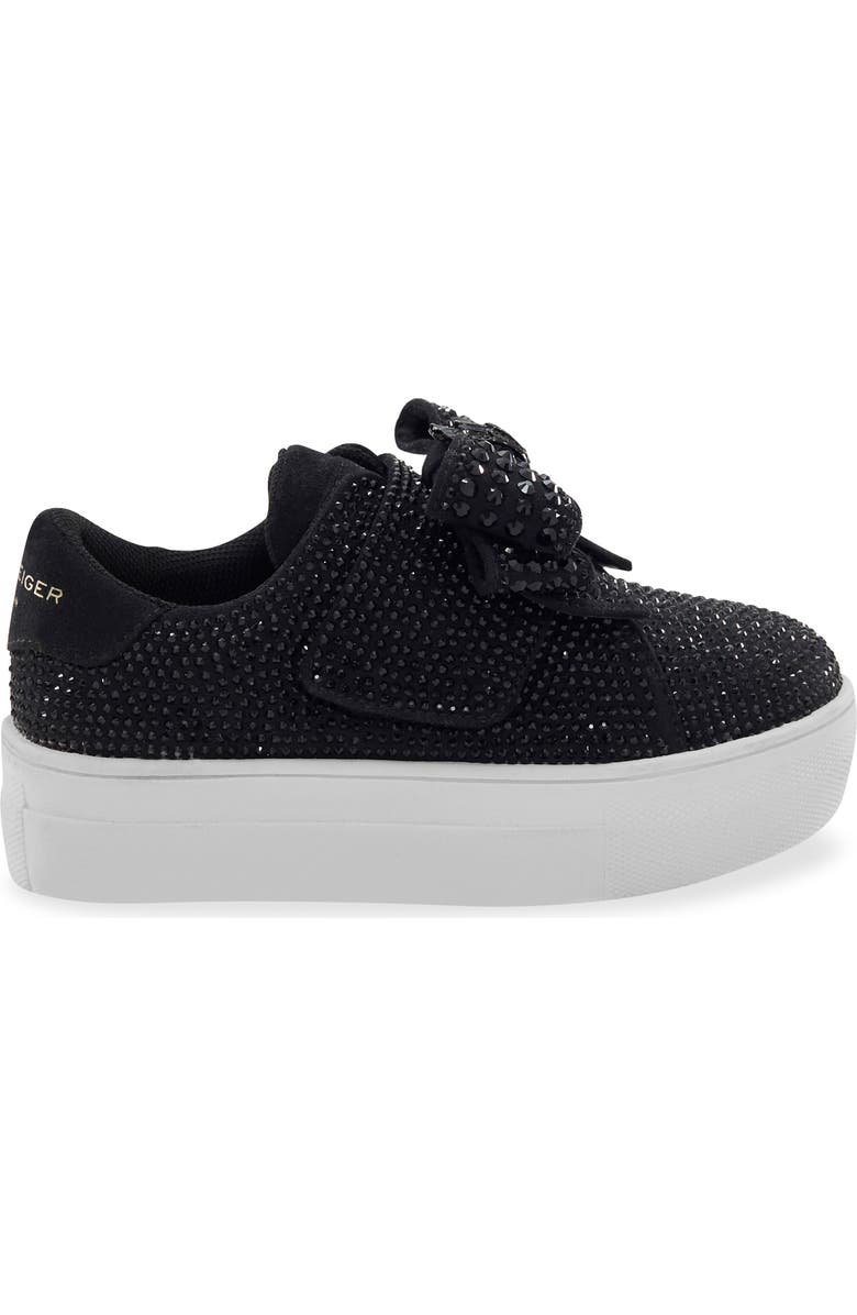 Kurt Geiger London Kids' Mini Laney Bow Sneaker, Alternate, color, Black/ White