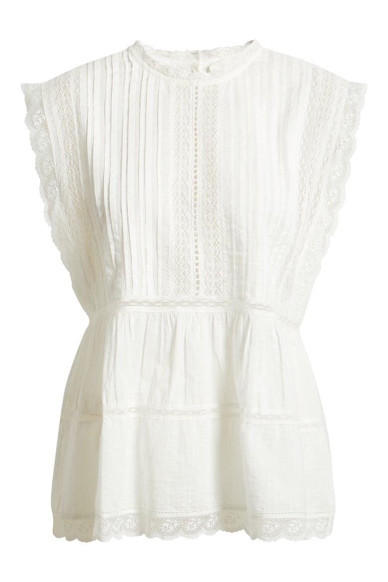 The Sonnet Lace Inset Top, Alternate, color, TRUE WHITE
