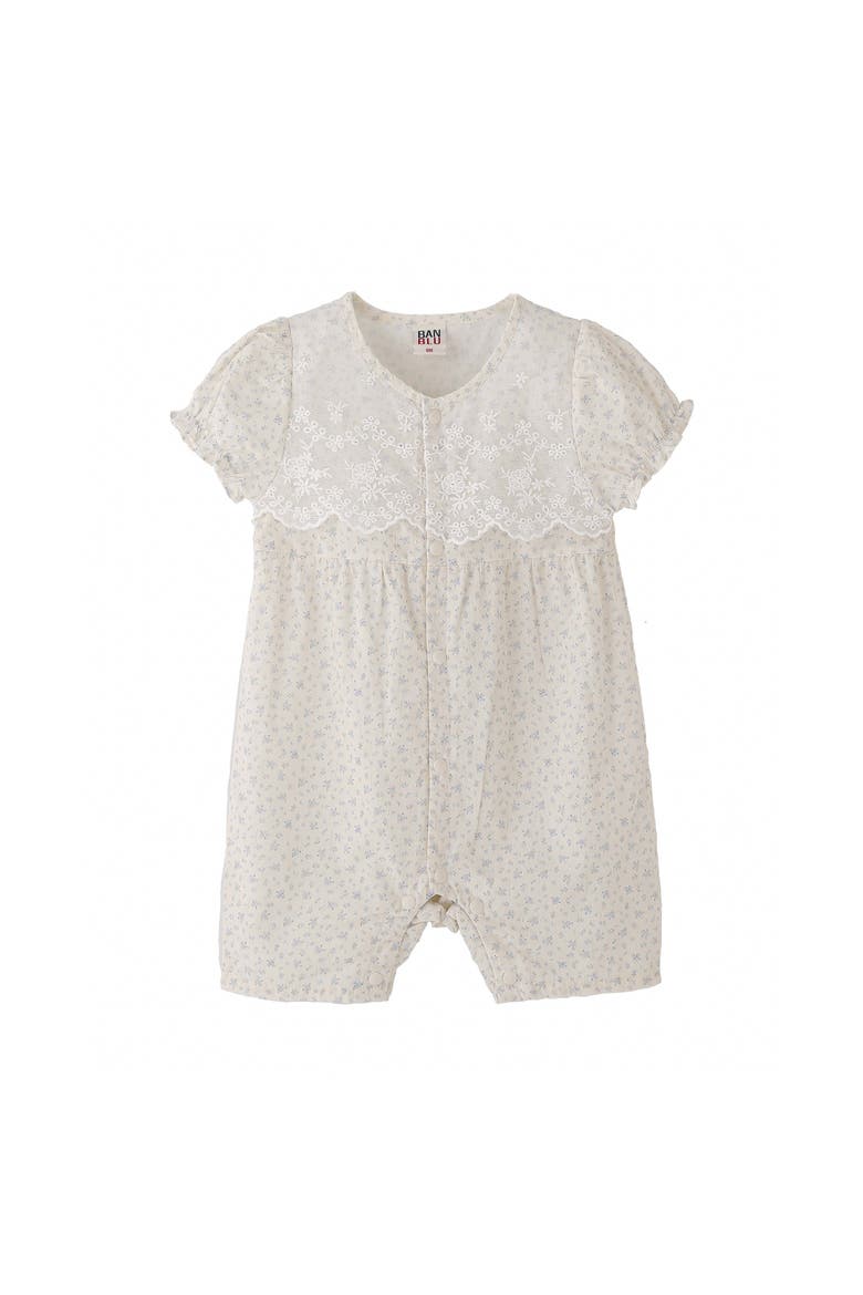 Lace Blossom Romper, Main, color, Ivory