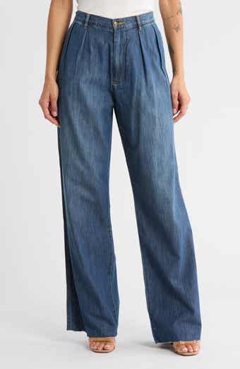 DENIMIST Blair Double Pleat Wide Leg Jeans