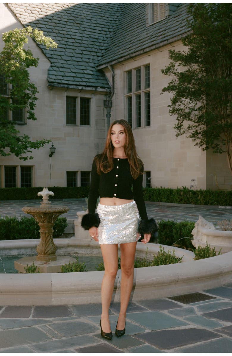 WAYF x Jourdan Sloane Lily Sequin Miniskirt, Alternate, color, 
