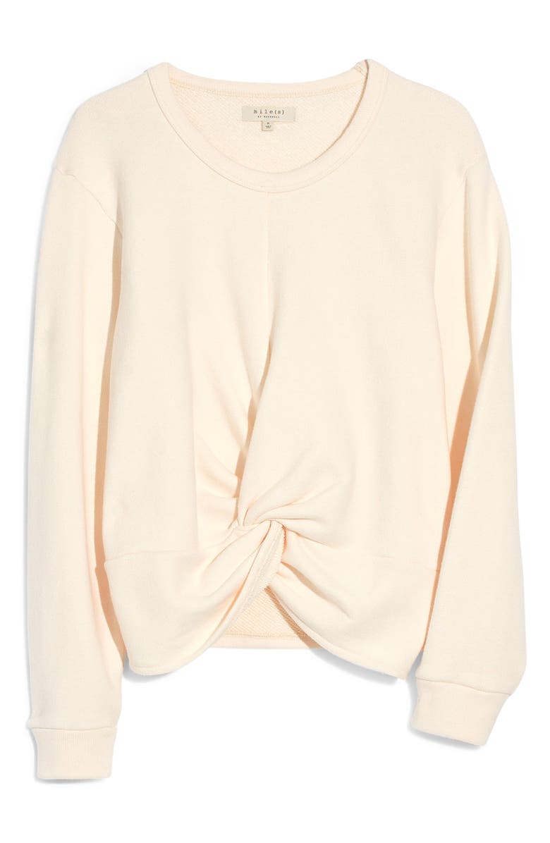 Madewell Twist Front Sweatshirt, Alternate, color, 