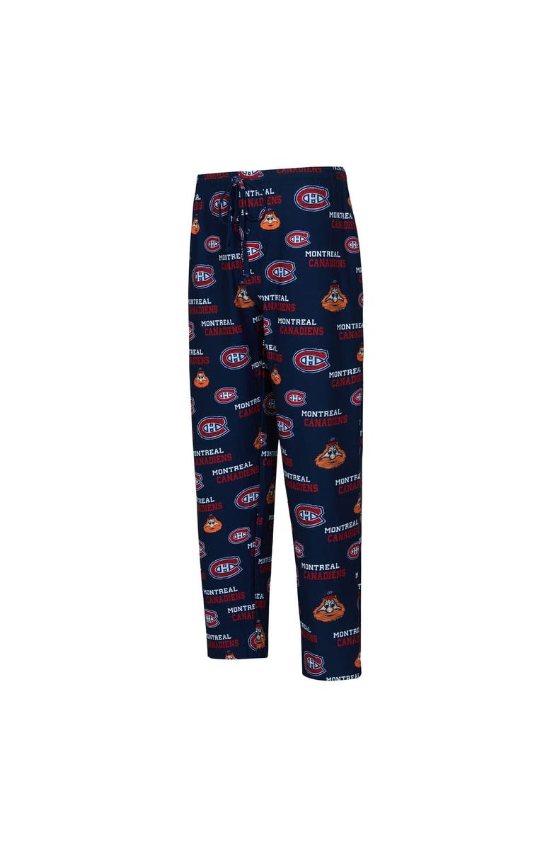 CONCEPTS SPORT Men's Concepts Sport  Navy Montreal Canadiens All Over Print Knit Pants, Alternate, color, 