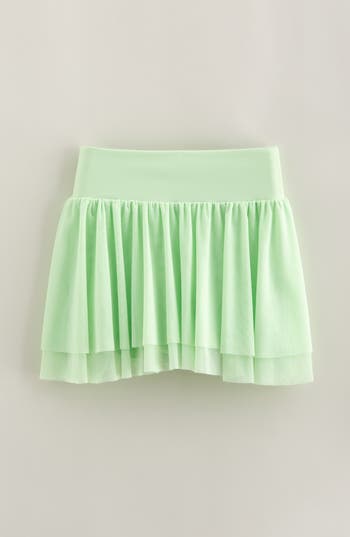 Recess Pickleball X Zella Kids' Baseline Layered Mesh Skort In Green