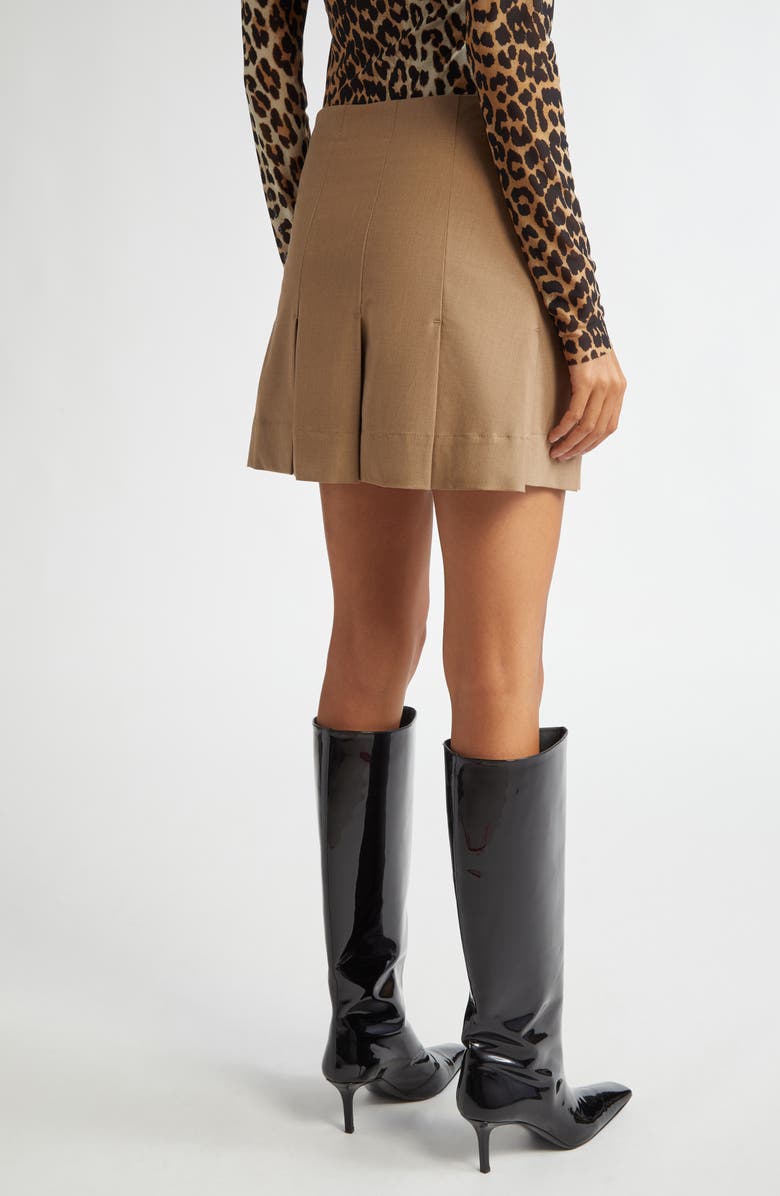 Ganni Pleated Miniskirt, Alternate, color, 