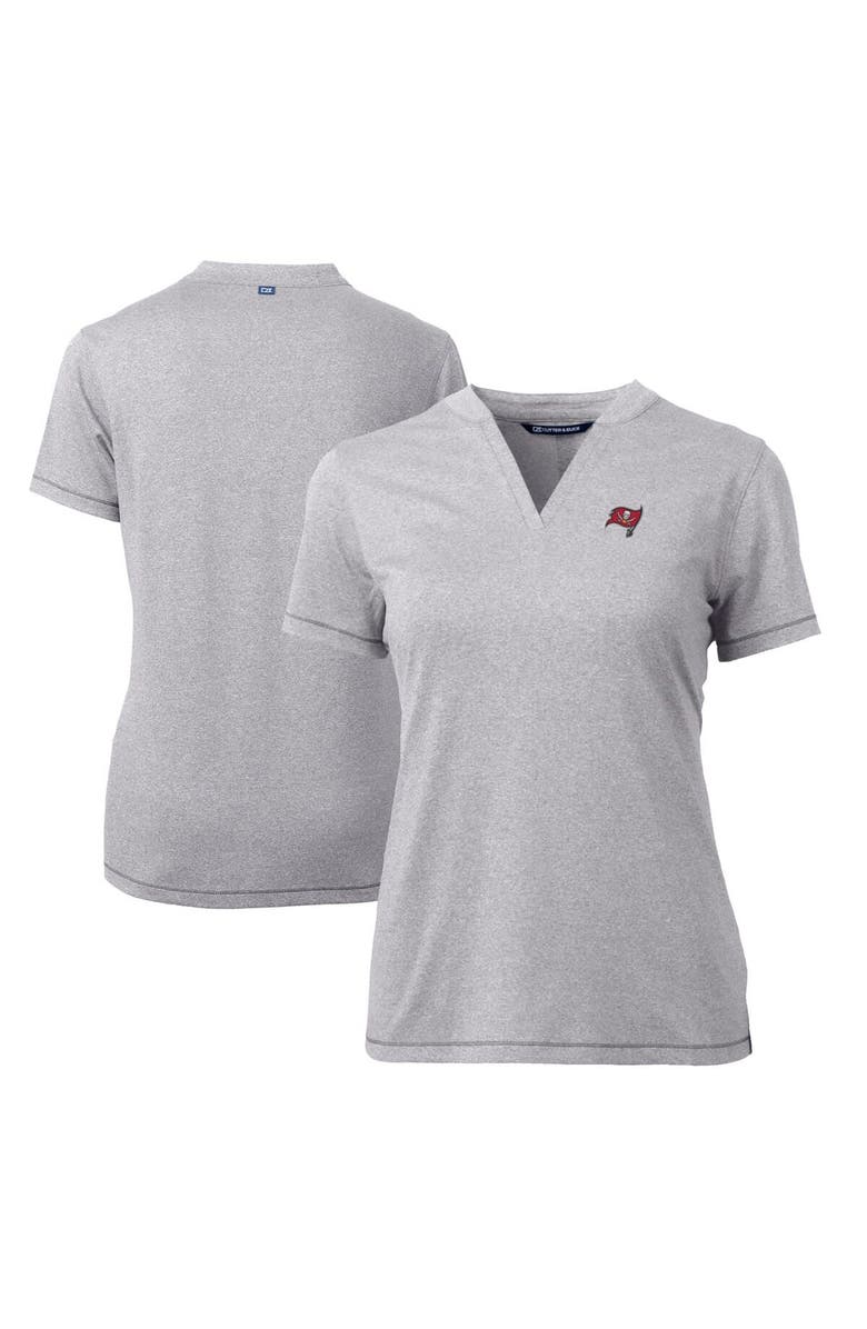 Cutter & Buck Women's Cutter & Buck Heather Gray Tampa Bay Buccaneers Forge Stretch Blade Polo, Main, color, 
