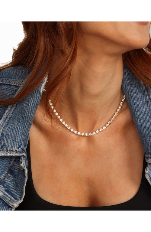 Melinda Maria She's An Icon Tennis Necklace In Goldhite