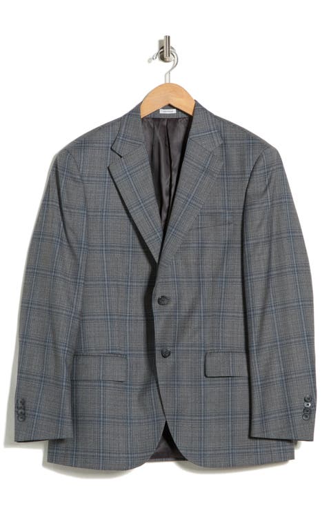 Flynn Classic Fit Plaid Wool Sport Coat (Regular, Short & Long)