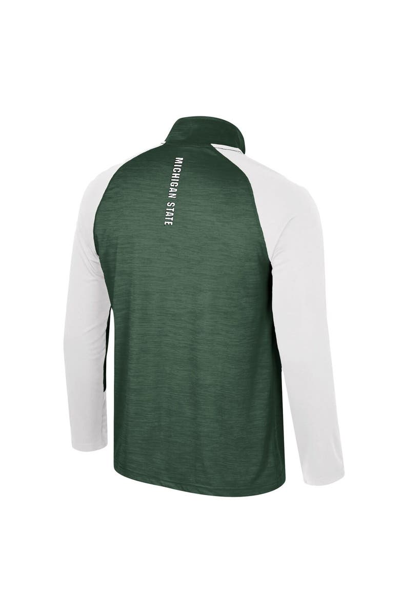 COLOSSEUM Men's Colosseum Green Michigan State Spartans Langmore Raglan Quarter-Zip Top, Alternate, color, Green