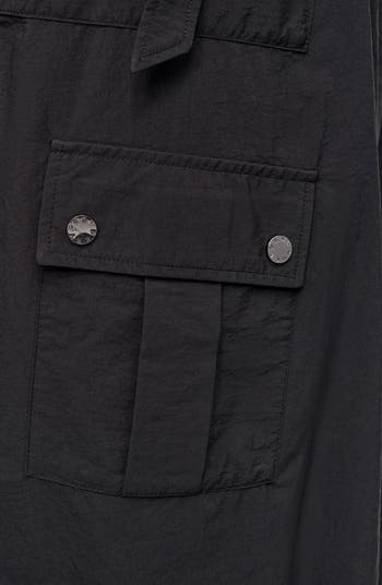Rumpled Tech Nylon Cargo Skirt