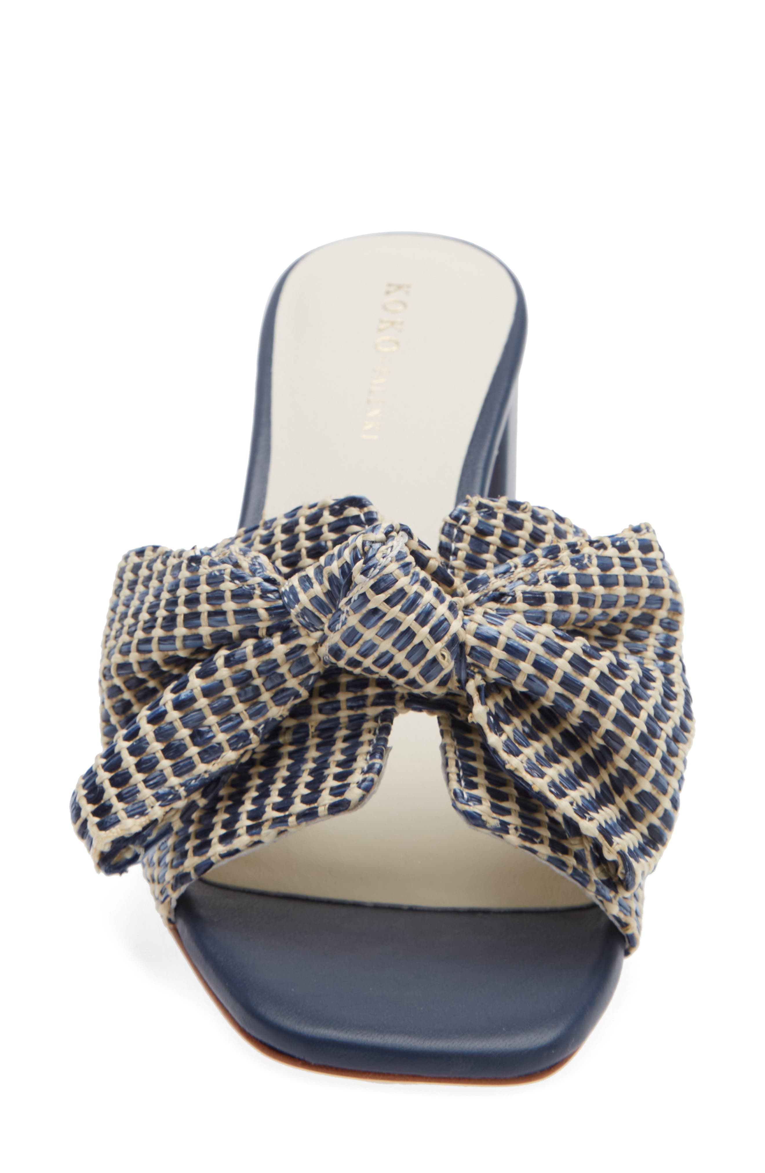 KOKO + PALENKI Kim 2 Slide Sandal, Alternate, color, Navy Raffia