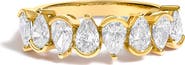 Haus of Brilliance 14K Gold 1 2/3 Cttw Lab Grown Pear Shaped Diamond Band Ring