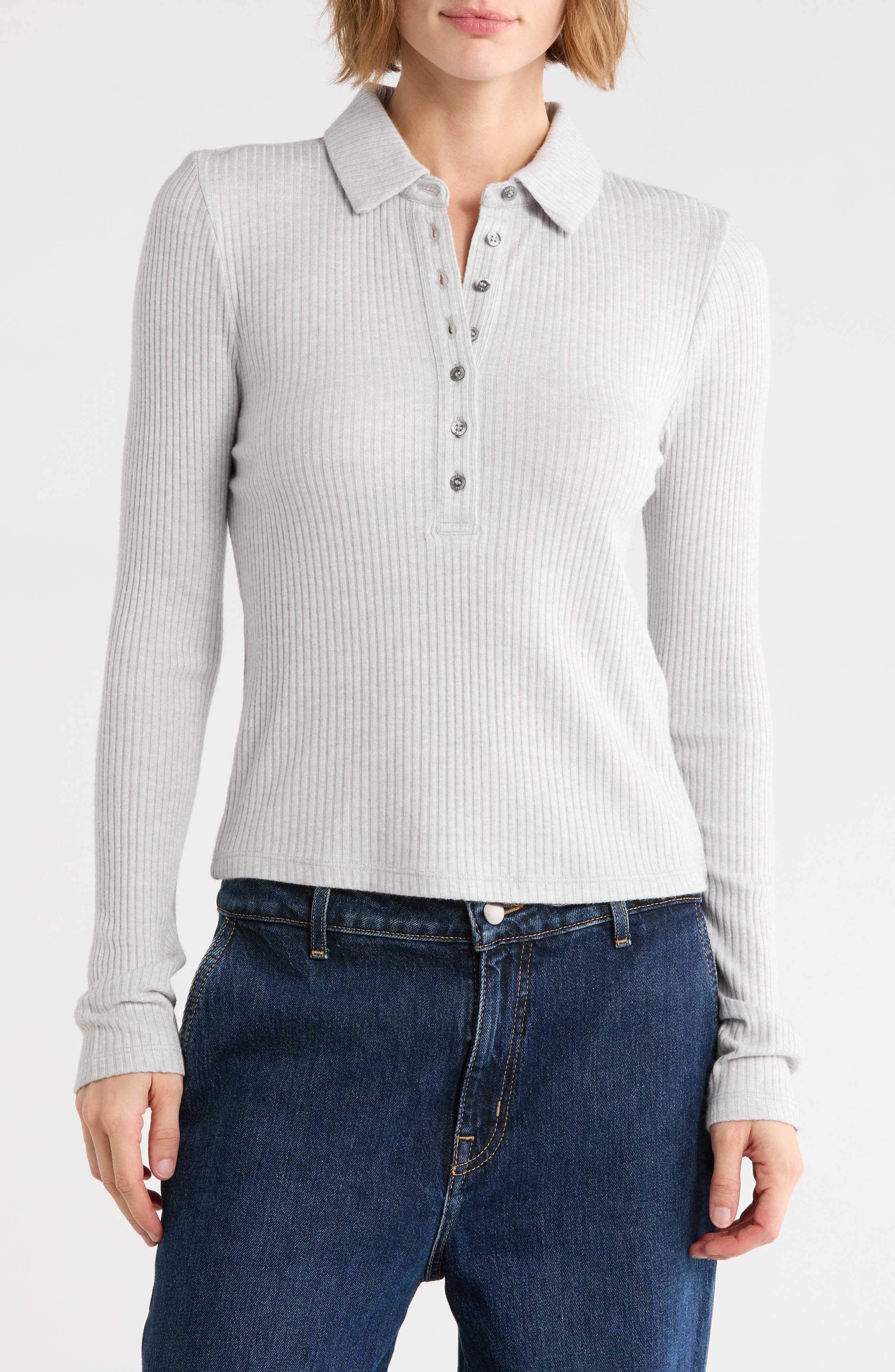Eden Ribbed Polo Top