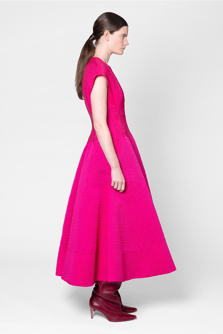 Textured A-line Rova Dress, Alternate, color, Heliotrope