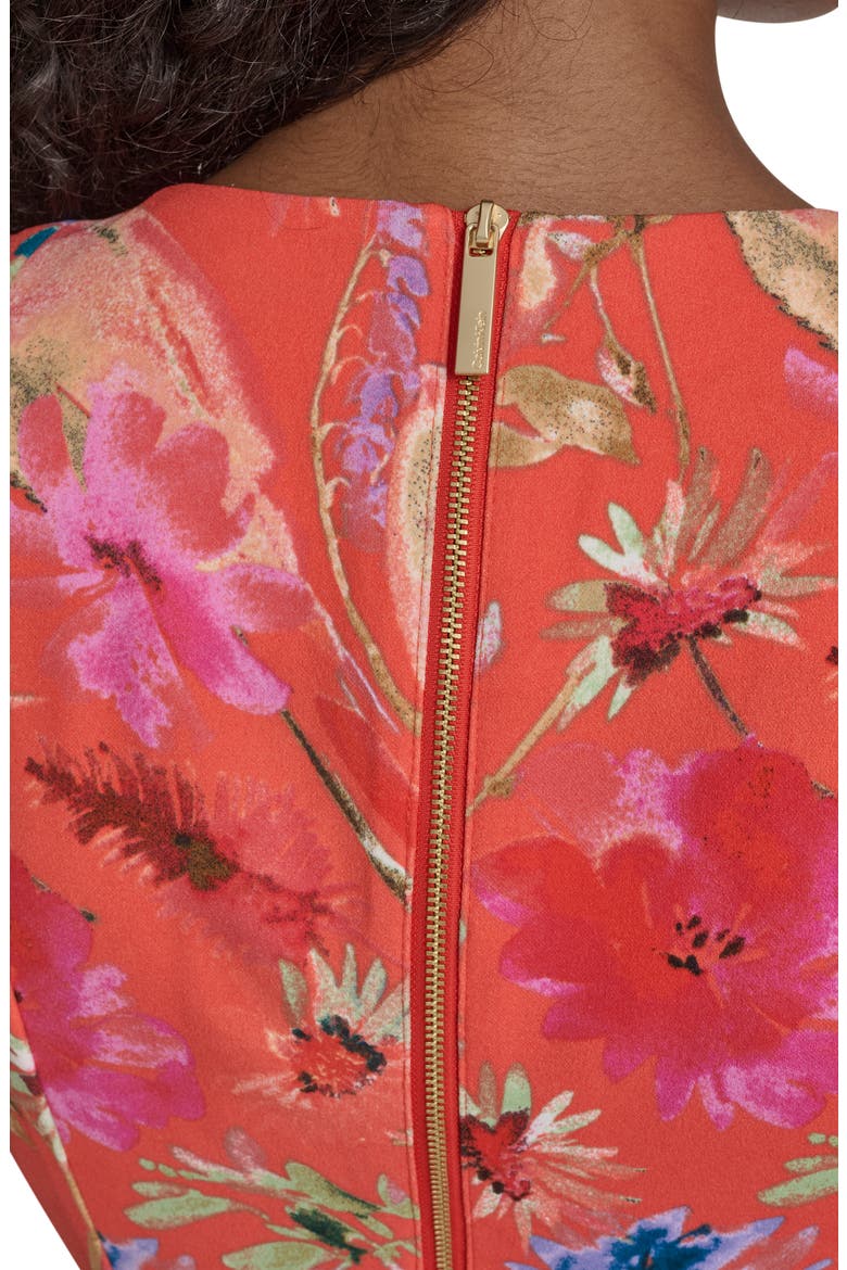 Floral Midi Dress, Alternate, color, EMBER MULTI