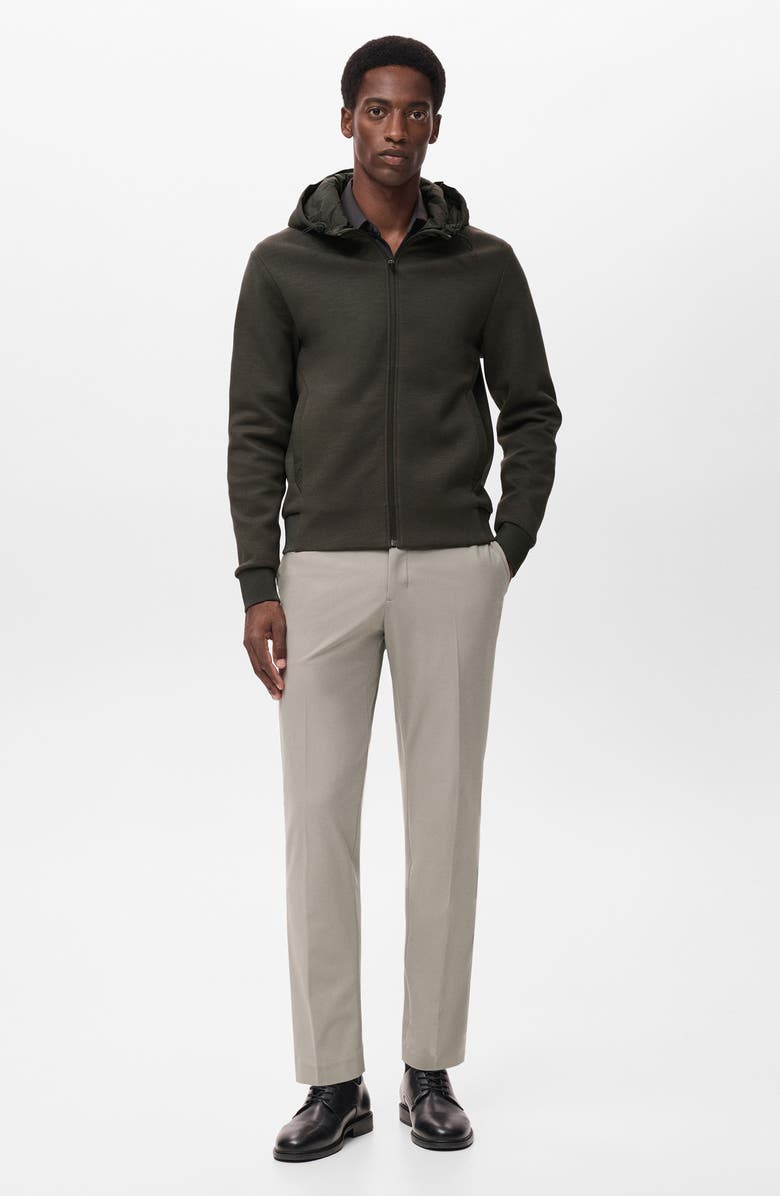 MANGO Regular Fit Thermolite<sup>®</sup> Performance Zip Hoodie, Alternate, color, Medium Brown