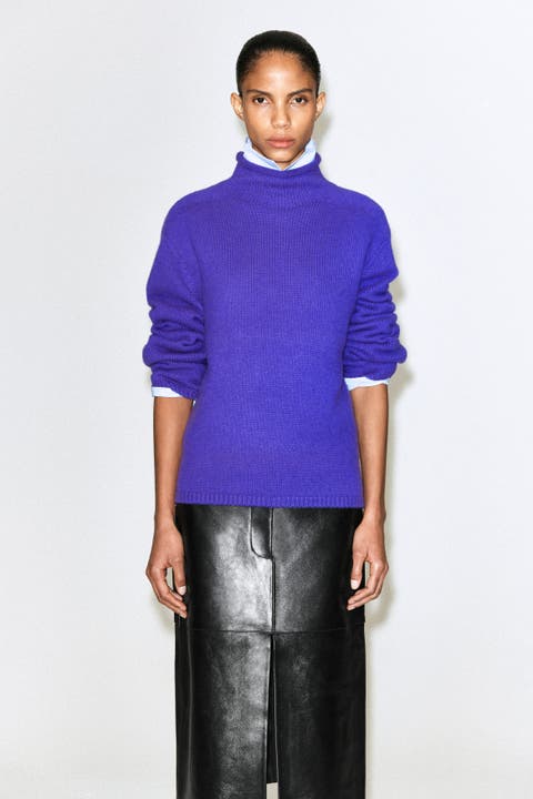 Cashmere Mock-Neck Sweater
