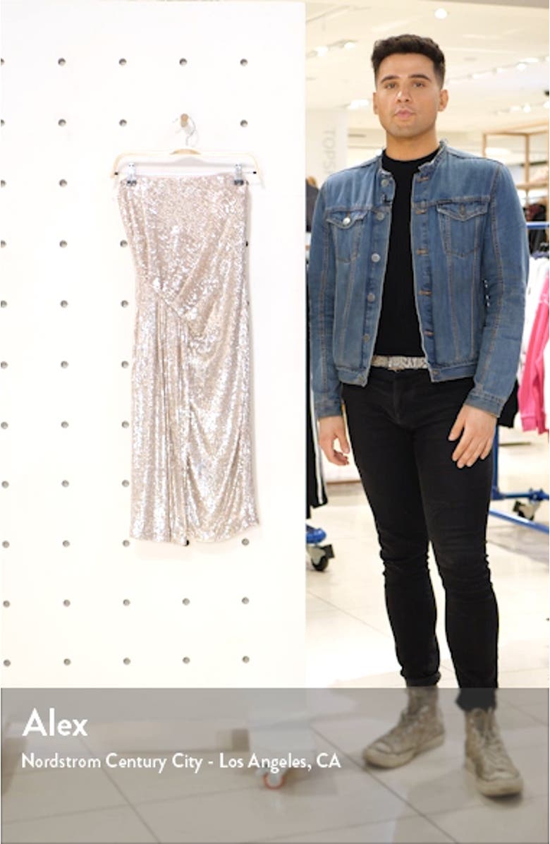 Domino Strapless Sequin Cocktail Dress, sales video thumbnail