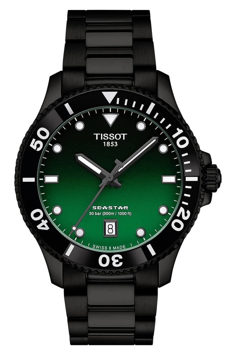 Seastar 1000 Bracelet Watch, 40mm, Main, color, GREEN GRADIENT