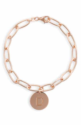 Initial Disc Charm Bracelet