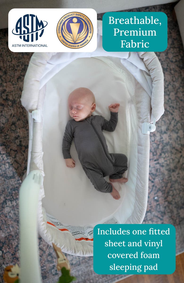 Little Partners TrüBliss<sup>™</sup> Sweetli Calm Bassinet, Alternate, color, Wheat Melange