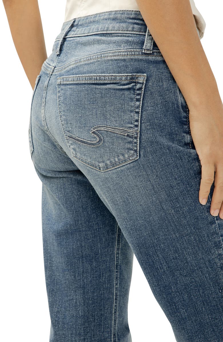 Silver Jeans Co. Chelsea Ripped Boyfriend Ankle Straight Leg Jeans, Alternate, color, Malabar