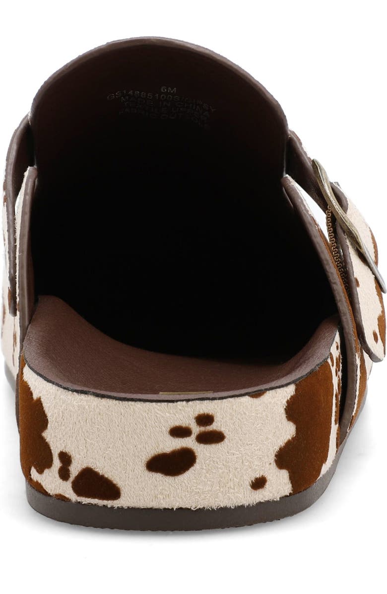 MIA Animal Print Buckle Mule, Alternate, color, Brown Cow
