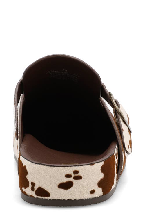 Mia Animal Print Buckle Mule In Neutral
