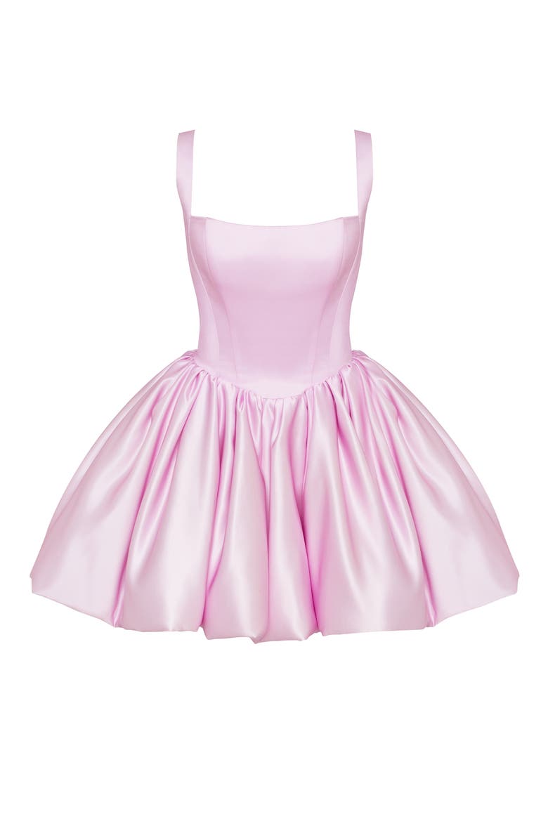 Milla Adorable pink mini dress with puffy skirt, Main, color, Pink