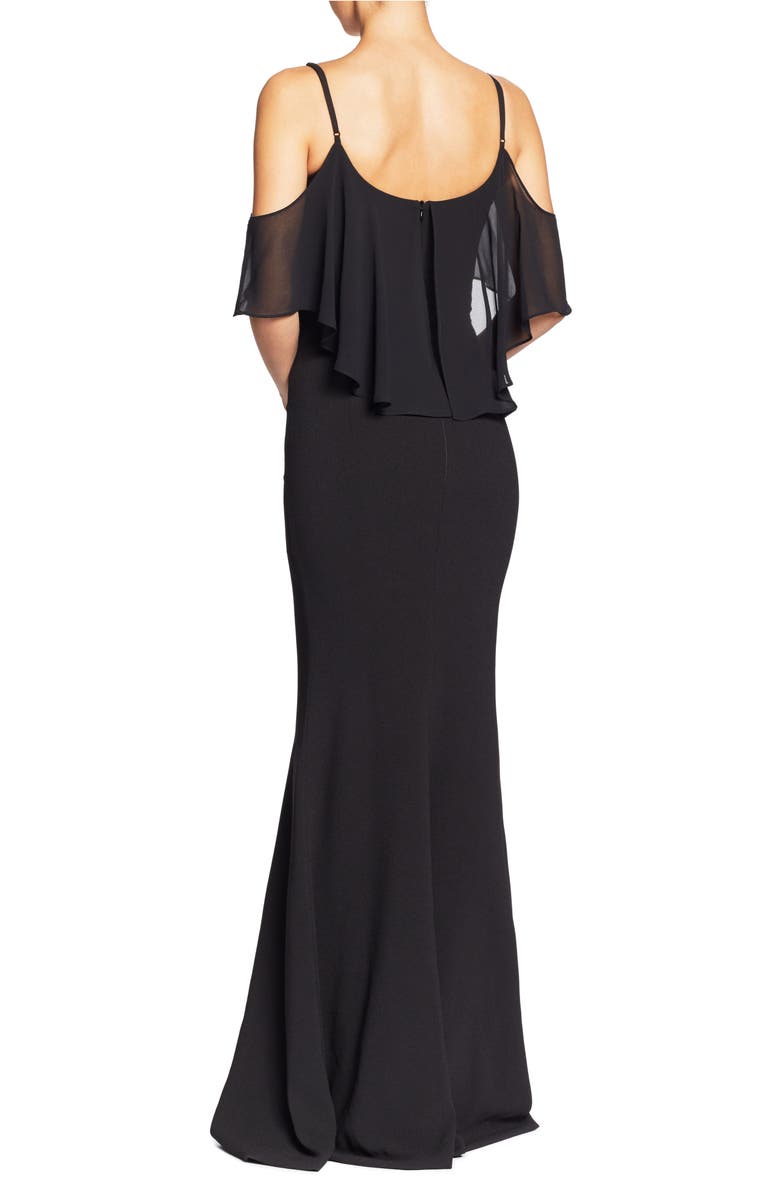 Dress the Population Diana Cold Shoulder Side Slit Gown, Alternate, color, 