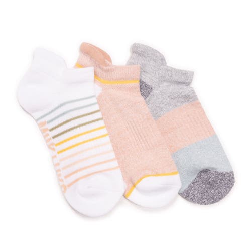 Muk Luks Cotton Compression Ankle Socks 3 Pair Pack In Multi