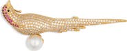 EYE CANDY LOS ANGELES Greta CZ Pavè Parakeet Brooch