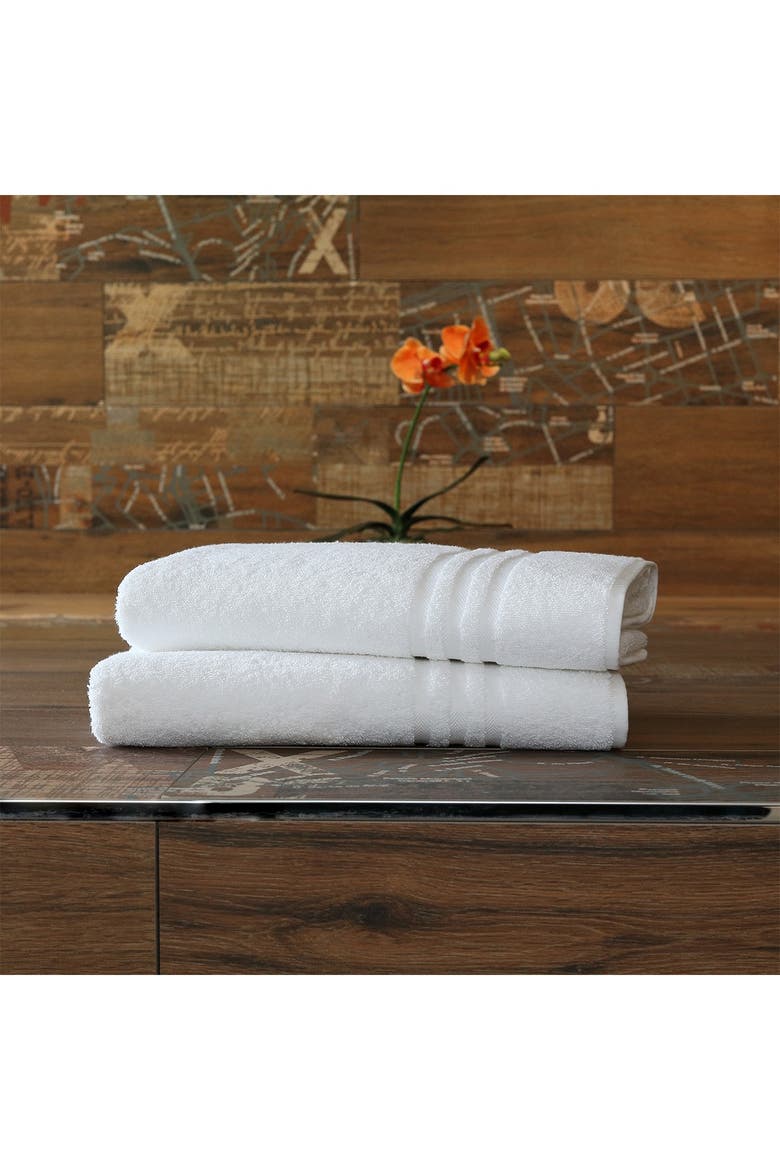 Denzi Bath Towels - Set of 2 - White, Alternate, color, WHITE