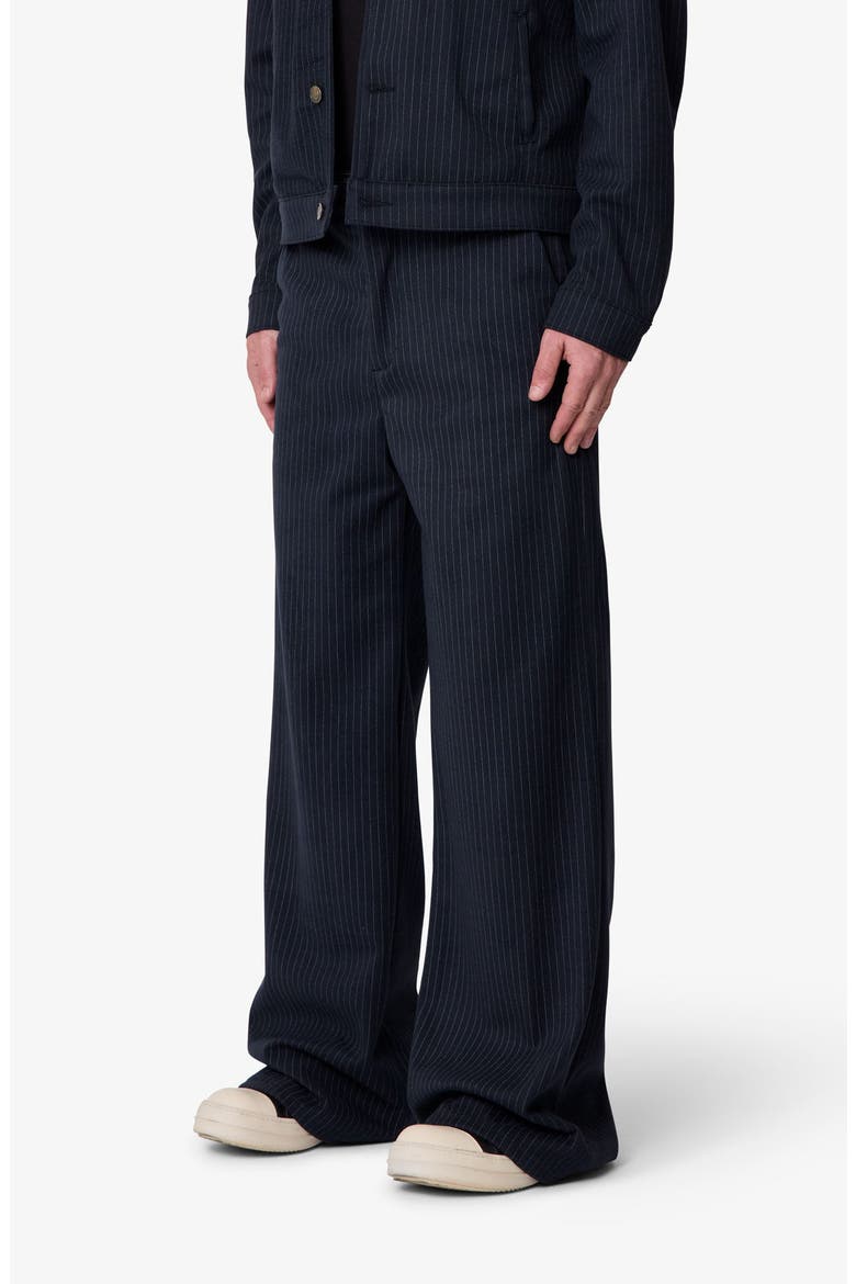 Pinstripe Bootcut Pants, Alternate, color, BLACK/ WHITE