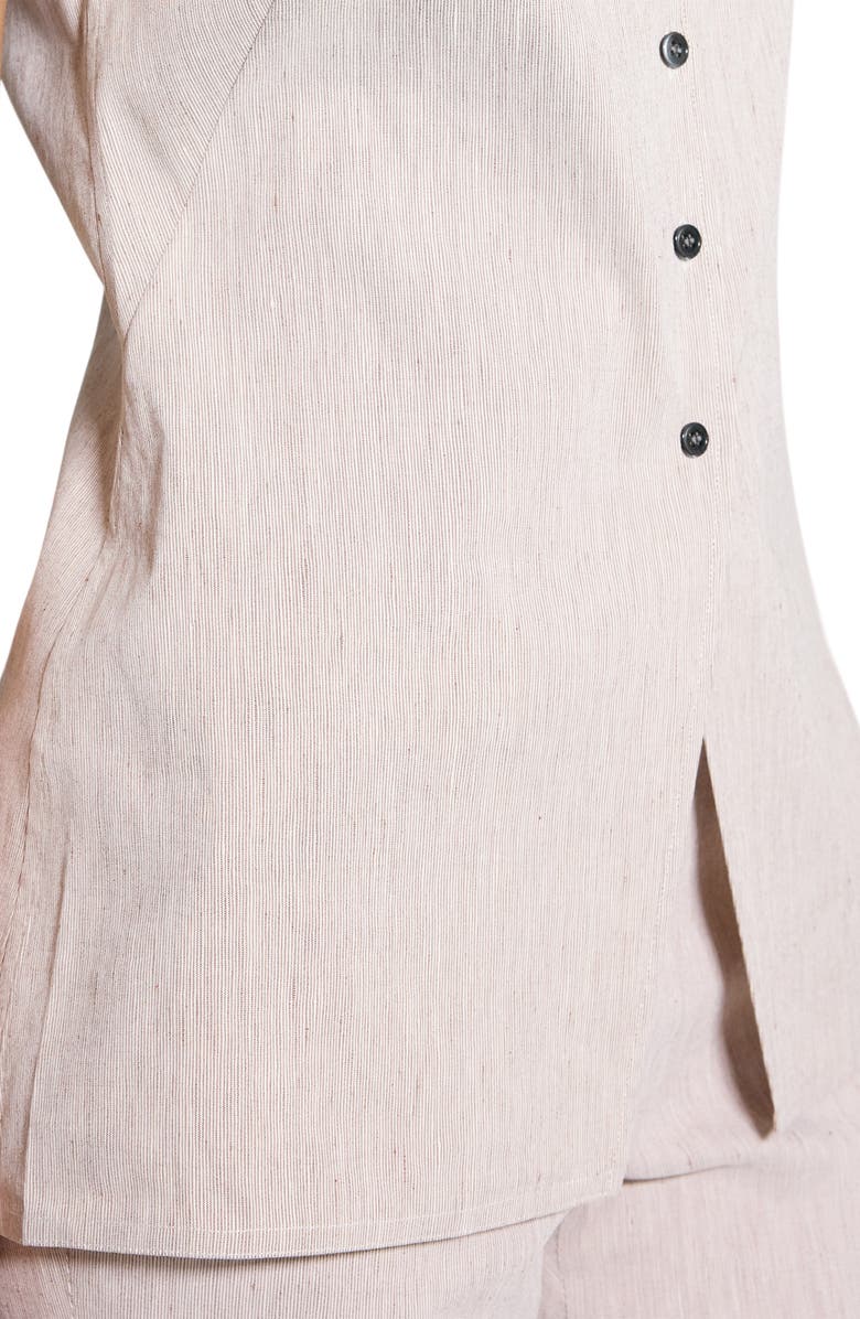 Theory Sleeveless Linen Blend Top, Alternate, color,